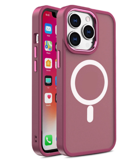 Ümbris Color Matte Magsafe iPhone 15 (viinamari)