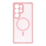 Ümbris FULL MATTE MagSafe Samsung S25 Ultra (läbipaistev / heleroosa) Ümbris FULL MATTE MagSafe Samsung S25 Ultra (läbipaistev / heleroosa)