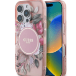 Guess MagSafe Ümbris GUOHMP16LHFWBRCP iPhone 16 Pro Max (roosa)