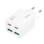 Adapter Hoco N56 30W GaN 2xUSB-C / 2xUSB-A (valge)