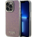 Guess Ümbris IML Faceted Mirror Disco Iridescent iPhone 15 Pro Max (roosa)