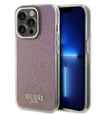 Guess Ümbris IML Faceted Mirror Disco Iridescent iPhone 15 Pro Max (roosa)