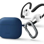 Silikoonümbris Uniq Nexo AirPods 3 + Kõrvakonksud silikoonist (sinine)