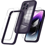 Kaitsekomlekt iPhone 14 (lillade äärtega)