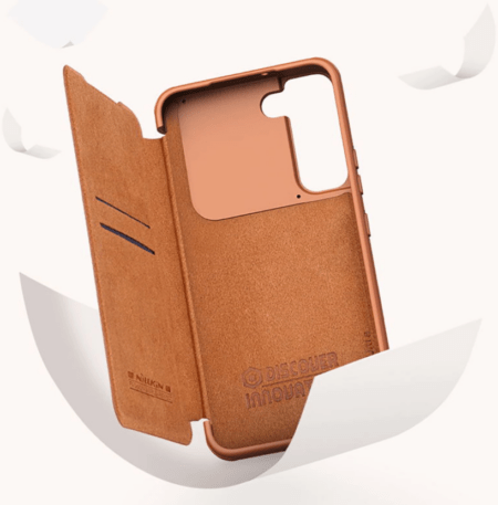 Ümbris kaanega Nillkin Qin Pro Leather Samsung Galaxy S22 Plus (pruun) Ümbris kaanega Nillkin Qin Pro Leather Samsung Galaxy S22 Plus (pruun)
