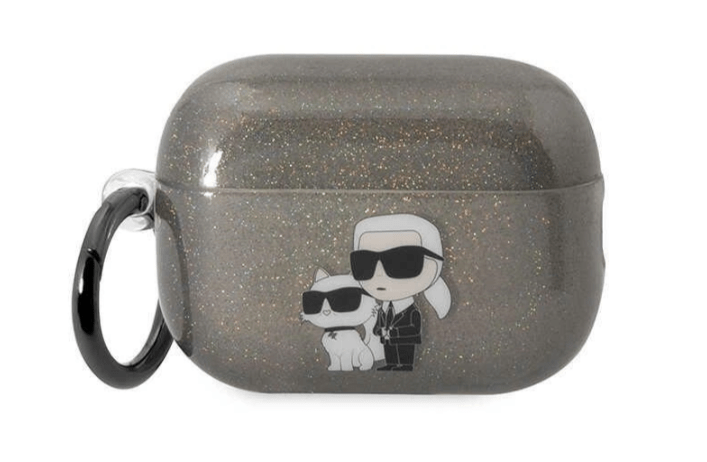 Silikoonümbris Karl Lagerfeld KLAP2HNKCTGK Airpods Pro 2 (must / glitter)