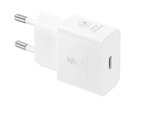 Laadimisadapter Samsung EP-T2510NBEGEU, 25W, Type-C (valge)
