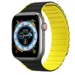 Kellarihm Dux Ducis Strap Apple Watch 42/ 44/ 45/ 49 mm (must/kollane)