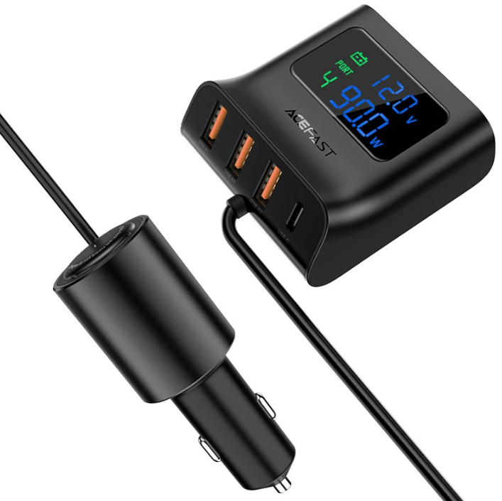 Autolaadija HUB Acefast B8 90W, 3xUSB-A / Type-C (must) Autolaadija HUB Acefast B8 90W, 3xUSB-A / Type-C (must)