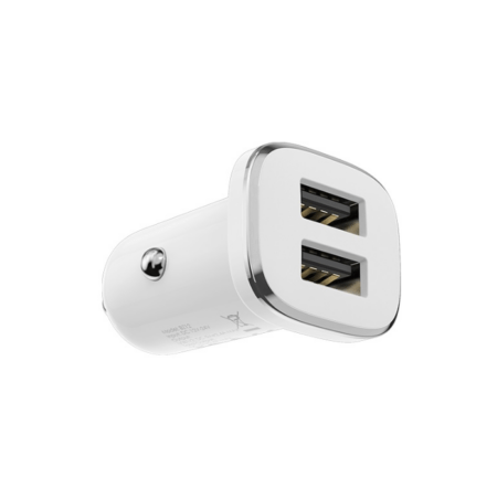 Autolaadija Borofone BZ12 2xUSB (2.4A / valge)