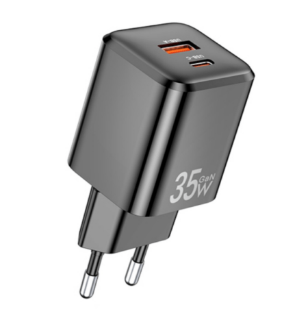 Adapter Awei PD66-EU GaN 35W USB-A / Type-C (must)