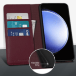 Ümbris kaanega Shieldon Samsung S24 (viinamari)