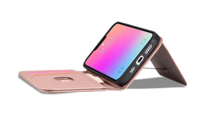 Ümbris kaanega Pouch Card Wallet iPhone 13 Pro Max (roosa)