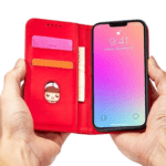 Ümbris kaanega Pouch Card Wallet iPhone 13 Pro (punane)