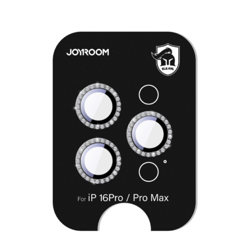 Kaitseklaas Joyroom JR-MFY0307 Rhinestones tagakaamerale iPhone 16 Pro/ 16 Pro Max (must)