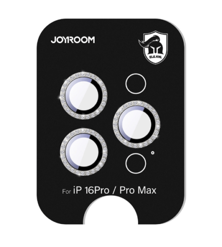 Kaitseklaas Joyroom JR-MFY0308 Rhinestones tagakaamerale iPhone 16 Pro/ 16 Pro Max (hõbe)