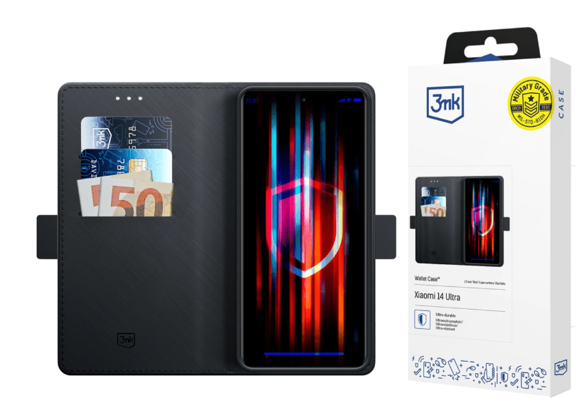 Ümbris kaanega 3mk Wallet Xiaomi 14 Ultra (must)