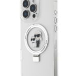 Karl Lagerfeld Ümbris IML Metal Karl&Choupette Head MagSafe iPhone 16 Pro (läbipaistev)