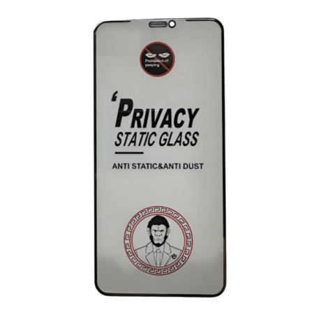 Kaitseklaas "Mr. Monkey Anti-Static Privacy" Full Glue iPhone 16 Pro / 17 / 17 Pro (must)