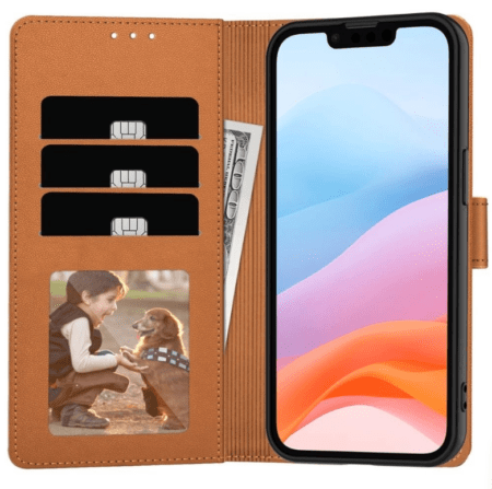 Ümbris kaanega Fancy Wallet Samsung A356 A35 5G (pruun)