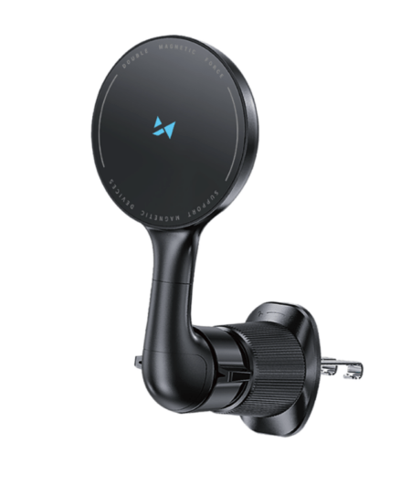 Autolaadija-hoidik Wozinsky WCT5-6S4Y MagSafe, 15W, Ventilatsiooni (must)