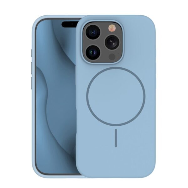 Ümbris Silicone Thin Mag Apple iPhone 15 (helesinine)