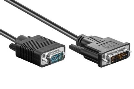 Goobay DVI to VGA Juhe, 2M (must)
