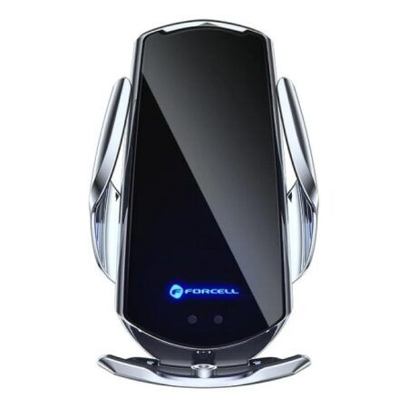 Telefoni hoidik autosse Sensor Wireless Charger Forcell HS1 15W (must/hõbe)