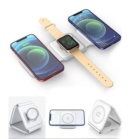 Juhtmevaba laadija Dudao A11N 15W 3in1 (valge)