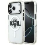 Karl Lagerfeld IML Karl Sketch Logo MagSafe Case for iPhone 17 Pro (läbipaistev)