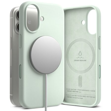 Silikoon Ringke Magnetic MagSafe iPhone 17 (mündiroheline)