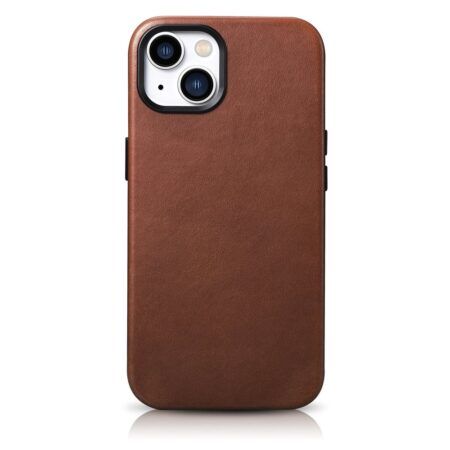 Ümbris iCarer Oil Wax Premium Leather iPhone 14 Plus MagSafe (pruun)