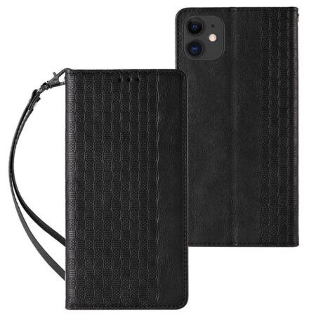 Ümbris kaanega Pouch Wallet iPhone 13 mini (must)