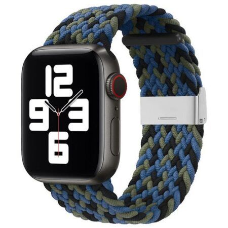 Kellarihm Fabric Band Apple Watch 42 / 44 / 45 mm (sinine/roheline)
