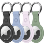 Airtag silikoonist võtmehoidja 4tk (must / sinine / roosa / roheline)