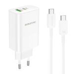 Laadija Borofone BN10 Type-C 65W / USB-A 22.5W PD20W+Type C (valge)