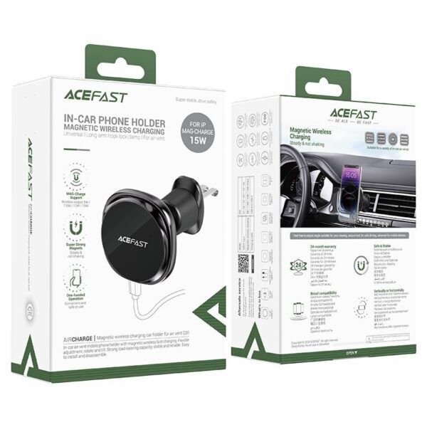 Autohoidik Acefast D31 15W Magsafe (must)