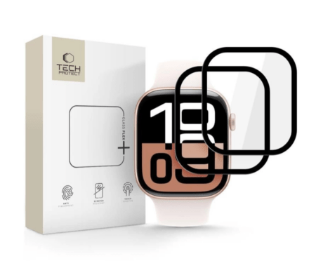 Kaitseklaas Tech-Protect Glass Flex+ Apple Watch 42mm (2tk/must)