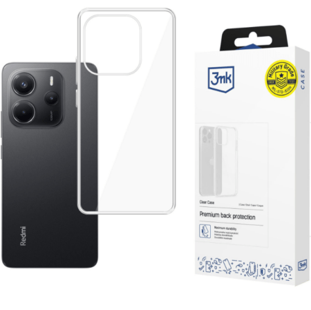 Silikoon 3mk Clear 1,2mm Xiaomi Redmi Note 14 4G (läbipaistev)