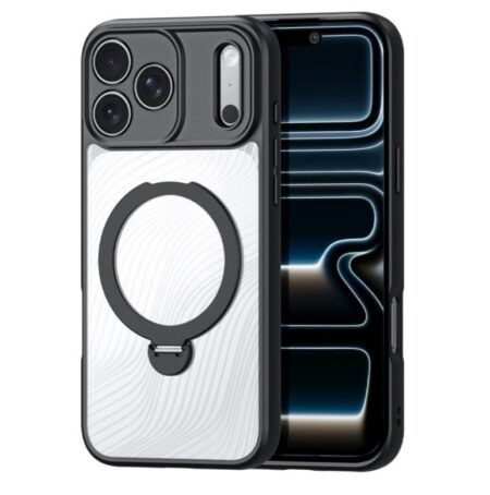 Ümbris Dux Ducis Aimo Mag Ring Stand Apple iPhone 17 Pro Max (läbipaistev / must)