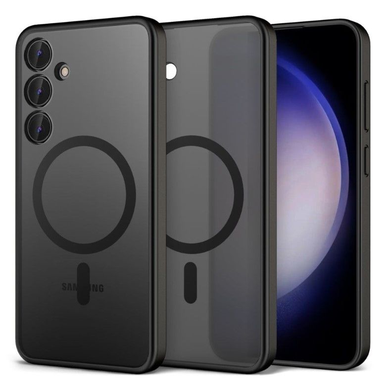 Ümbris Reach Matte MagSafe Samsung S24 FE (läbipaistev / must)