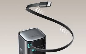 Adapter USB-C juhtmega Joyroom JR-TCL02, Type-C+USB-A PD65W (must)