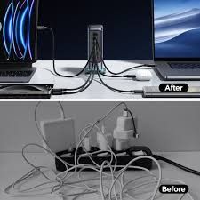 Laadimisjaam Joyroom JR-TCM02, 4X USB-C, 2X USB-A, 65W (must)