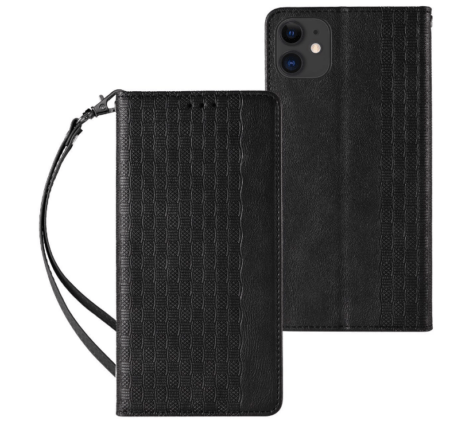 Ümbris kaanega Pouch Wallet iPhone 13 Pro Max (must)