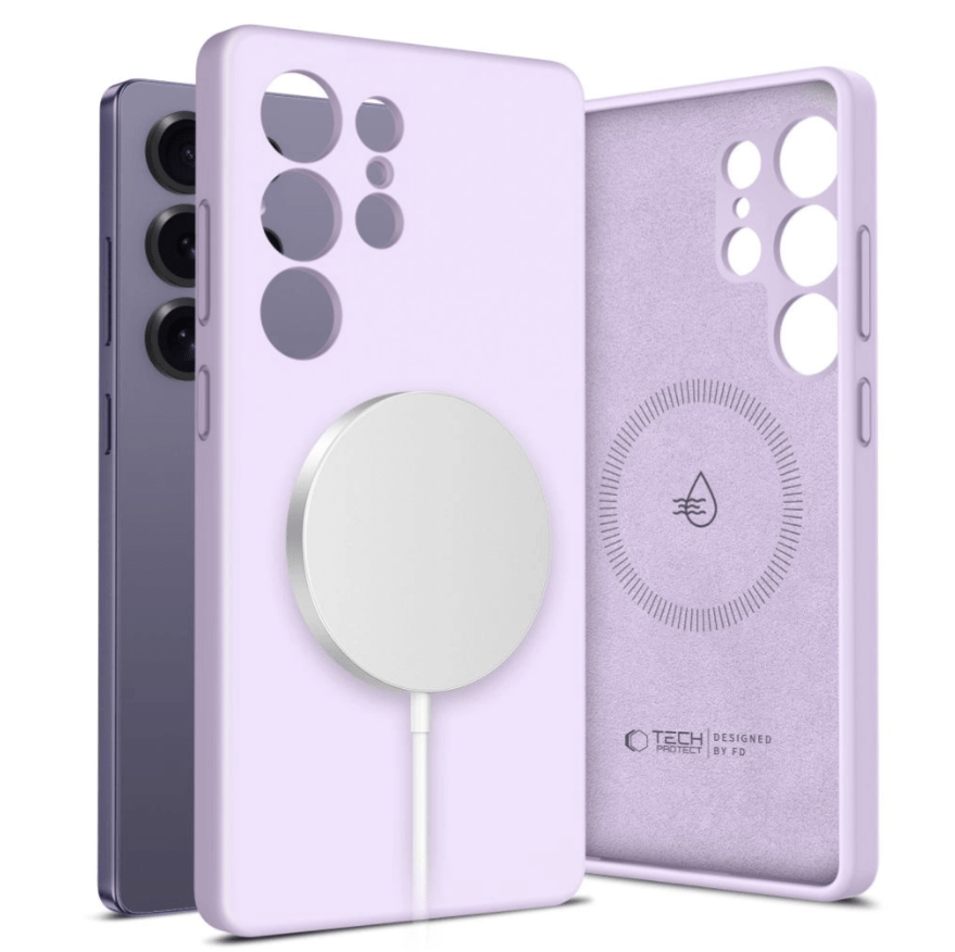 Ümbris Tech-Protect Liquid Silicone MagSafe Samsung S25 Ultra (lilla)