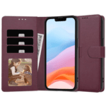 Ümbris kaanega Fancy Wallet Xiaomi Redmi 15 4G / Redmi 15 5G (viinamari)