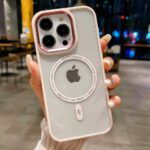 Ümbris Jelly Magsafe iPhone 13 (roosa/läbipaistev)