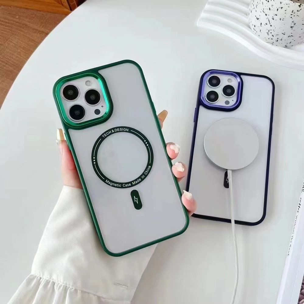 Ümbris Tech&Design Magsafe iPhone 13 (roheline/läbipaistev) Ümbris Tech&Design Magsafe iPhone 13 (roheline/läbipaistev)