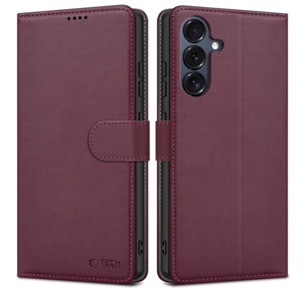 Ümbris Tech-Protect Wallet Samsung Galaxy A16 4G / A16 5G (viinamari)