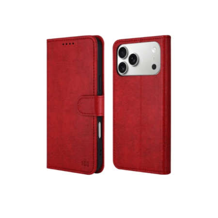 Ümbris kaanega HDD Clasp Wallet Case iPhone 12 / 12 Pro (punane)